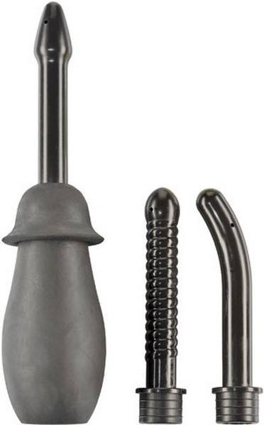 Rubber Klistier mit 3 Aufsätzen