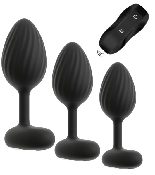 Vibro-Analplug Set mit Fernbedienung