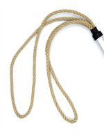 Vorschau: Schlagpeitsche Hanf Doppelschleife 32 cm