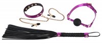 Vorschau: Halsfessel Set - Edles 3-teiliges Fetisch-Set