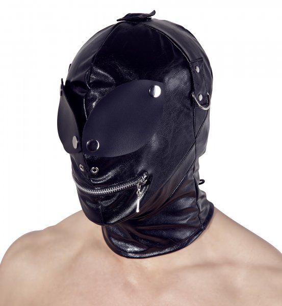 fetish Collection Maske mit Augenklappen und Reißverschluss