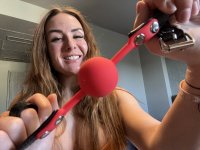 Vorschau: Roter Mundknebel aus Silikon