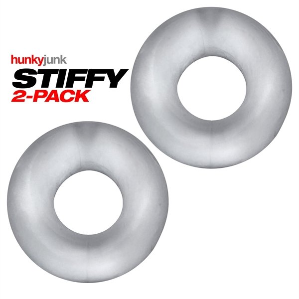 STIFFY 2er-Pack Bullen-Cockringe - Clear Ice