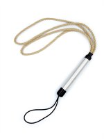 Vorschau: Schlagpeitsche Hanf Doppelschleife 32 cm