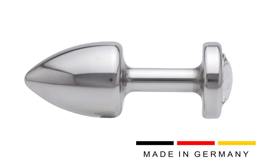 Buttplug aus Edelstahl mit Kristall 25mm Buttplug aus Edelstahl mit Kristall 25mm